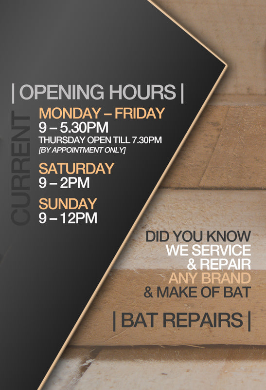 CRICKET SHOP OPENING TIMES MOB