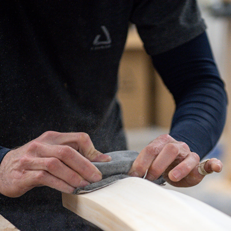 Sanding Cricket Bat