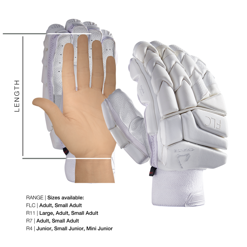 Chase Cricket gloves size guide